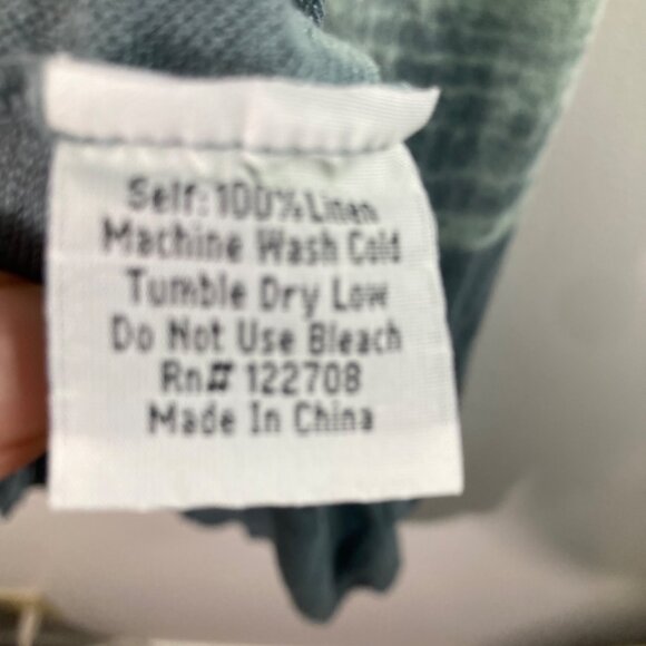 Womens Pete & Greta Johnny Was Hi Lo Linen Slub Tee Shirt Dress M Green - Picture 8 of 10